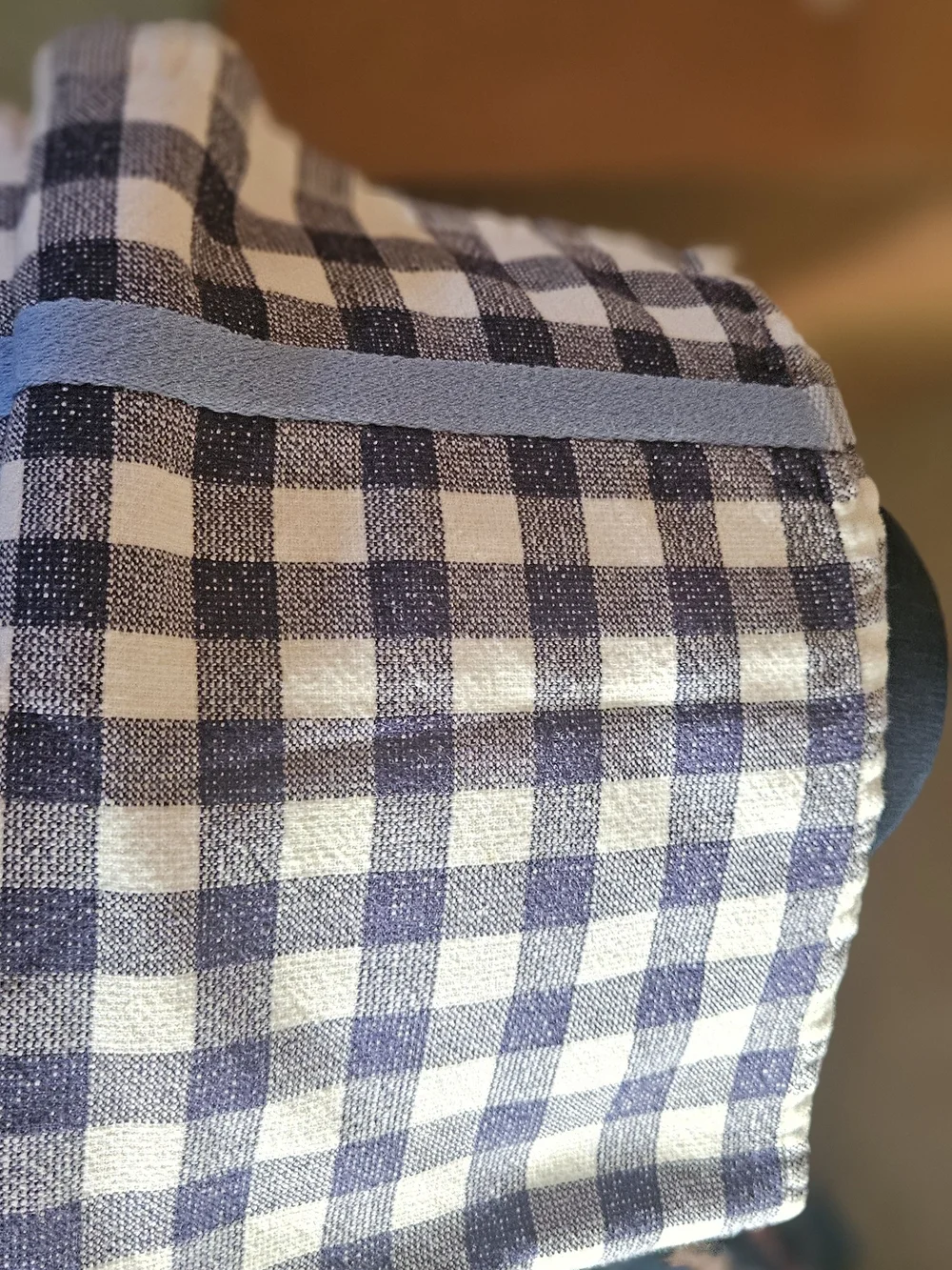 Kate Spade Gingham Check Blue and White Kitchen Towel